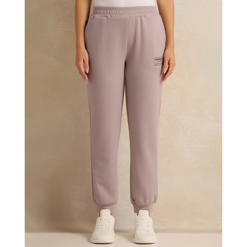 Women Mauve Printed Jogger Pants