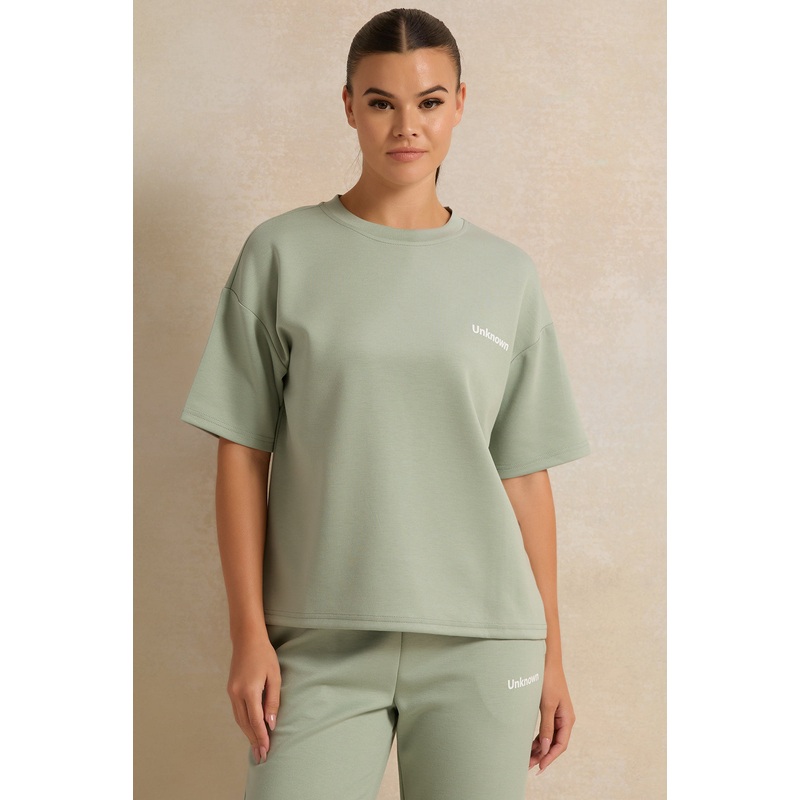 Women Mint Drop Shoulder Oversize T-Shirt