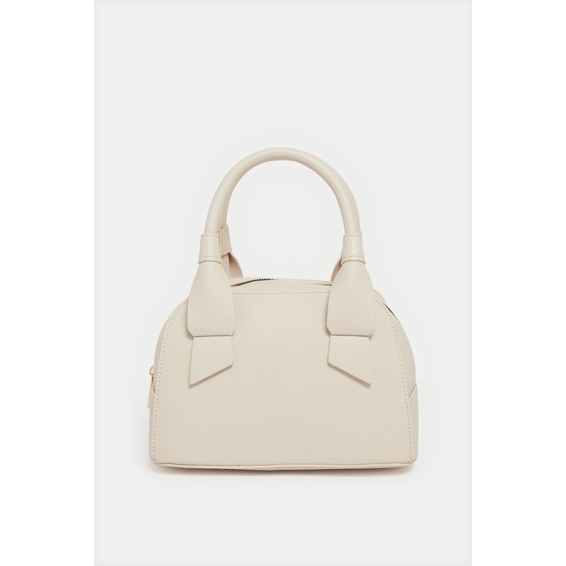 Women White Embellished Bollin Bag
