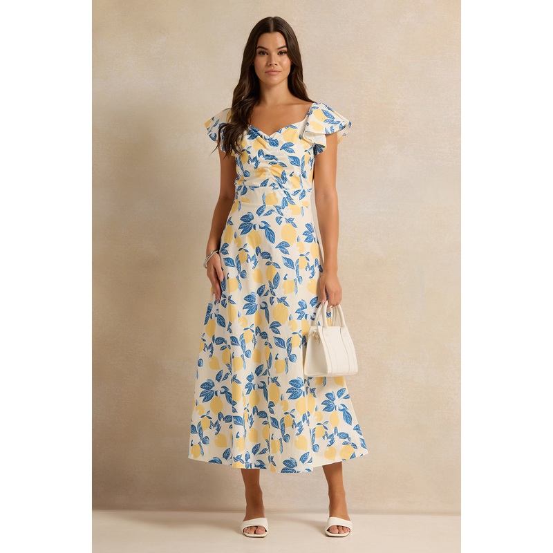 Women White Printed Dress|UK8|UK10|UK12|UK14|UK16|UK18