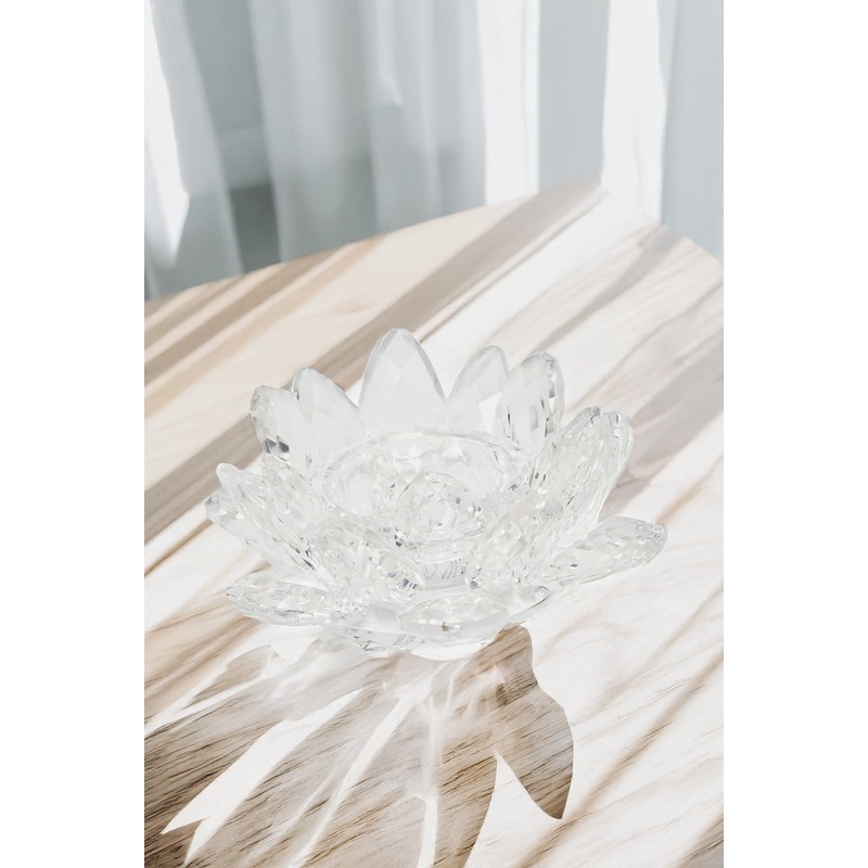 Crystal Lotus Candle Holder