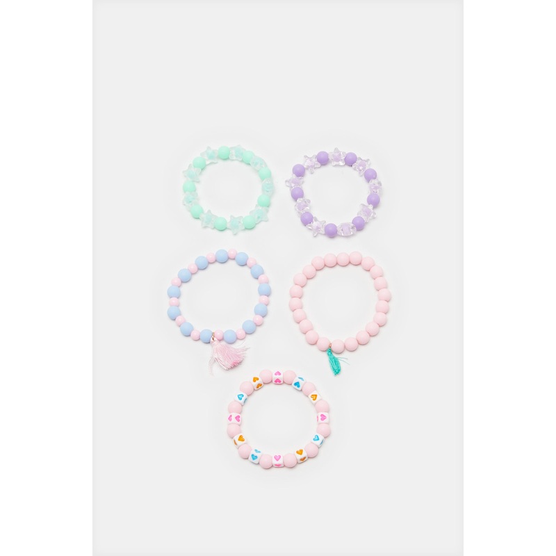 Girls Assorted Embellished Bracelet Set (5 Piece)