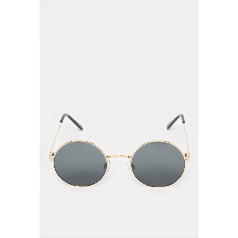 Girls Black Round Sunglasses