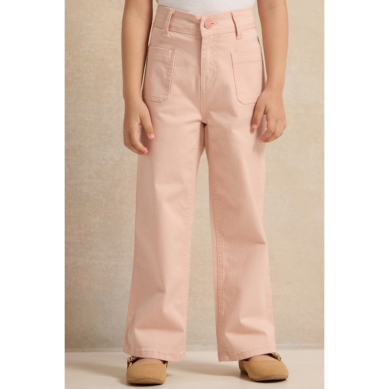 Girls Pink Straight Fit Jeans|2-3 Years|3-4 Years|4-5 Years|5-6 Years|6-7 Years|7-8 Years