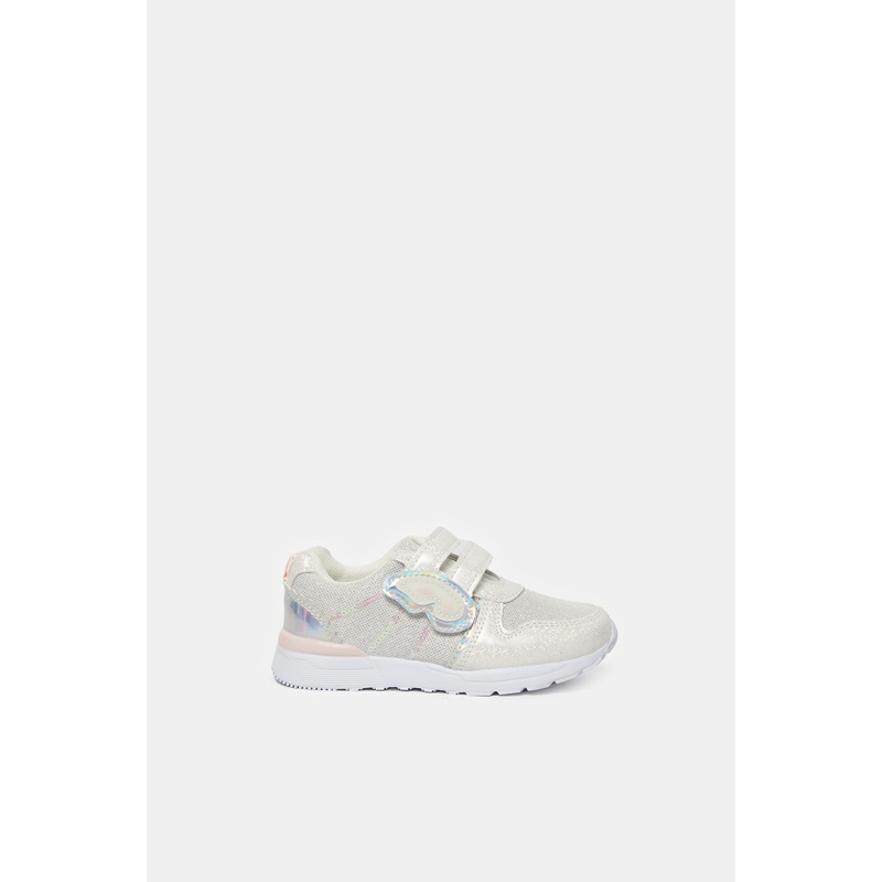 Infant Girls White Embellished Trainers