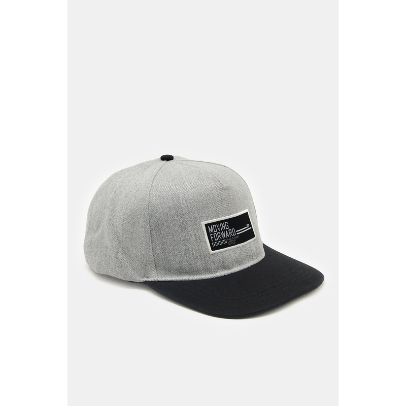 Men Grey Cap With Patch