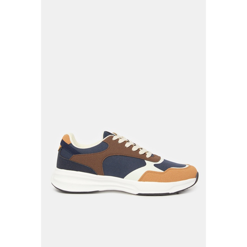 Men Multicolour Material Block Trainer