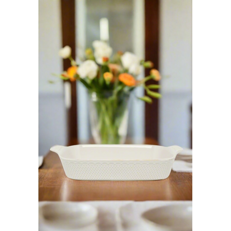 White Rectangle Baking Dish (Large)