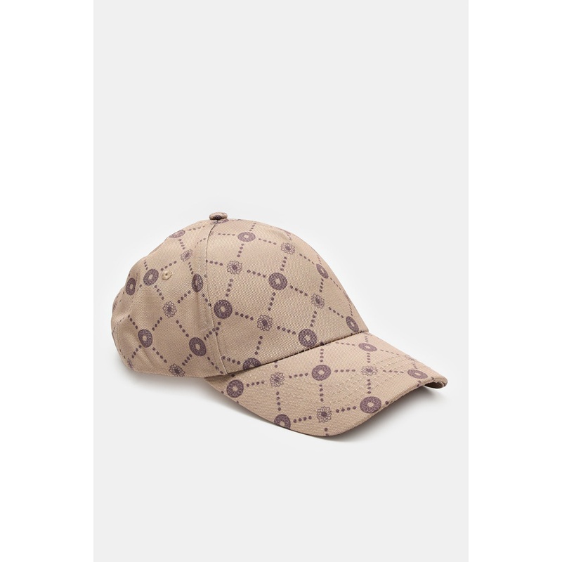 Women Brown  Printed Cap