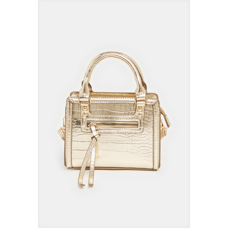 Women Gold Cross Body Bag