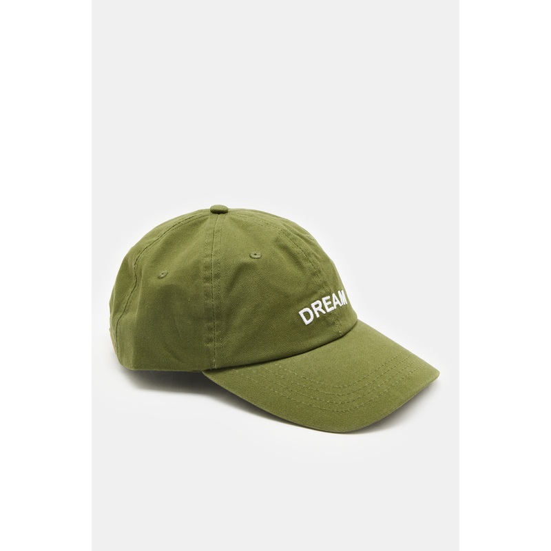 Women Olive Embroidered Cap
