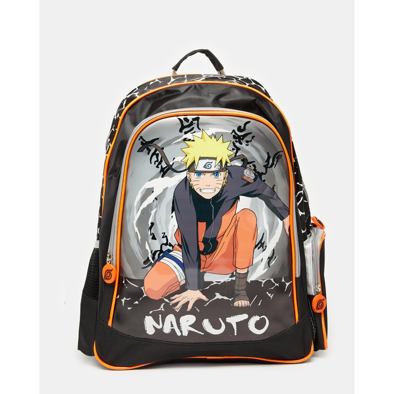 Boys Black Naruto School Backpack (16 Inch)