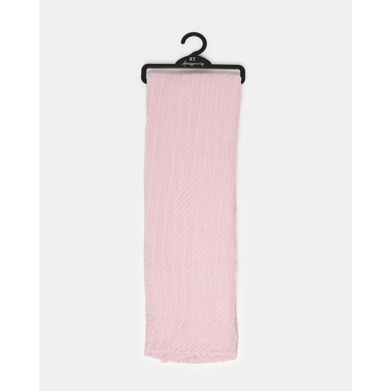 Girl Pink Pleated Scarf