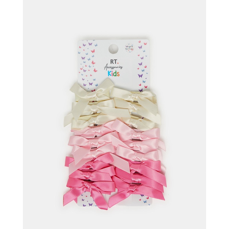 Girls Assorted Bow Hair Clip Set (Pack of 18)