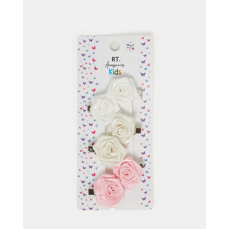 Girls Assorted Bow Hair Clip Set (Pack of 6)