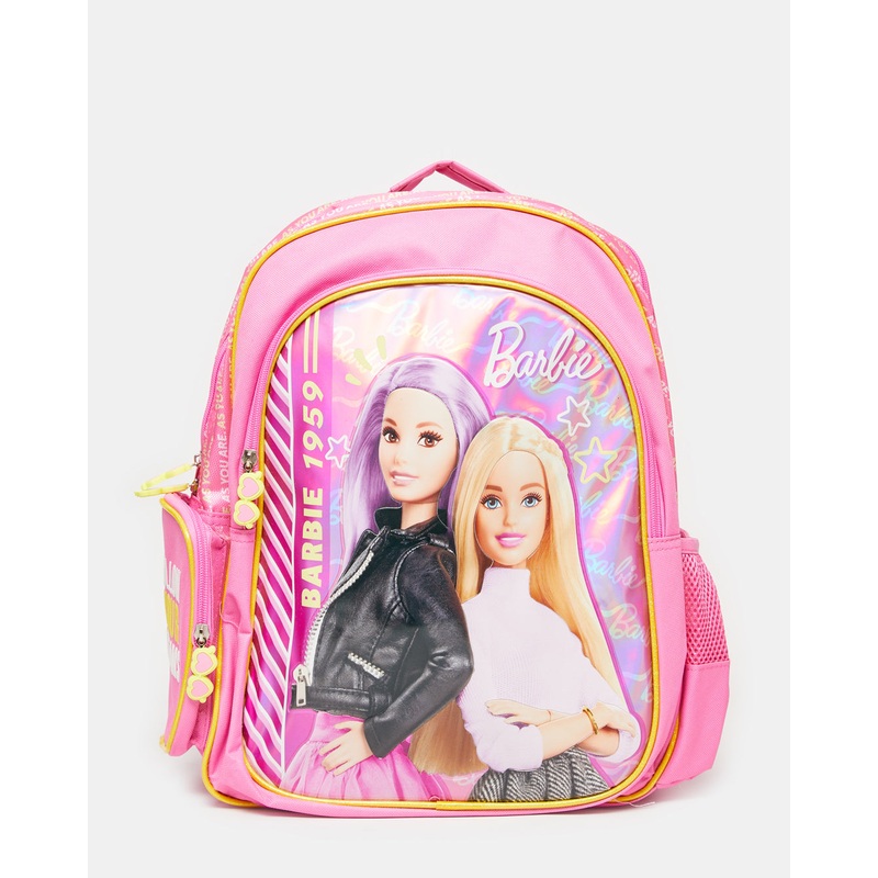 Girls Pink Barbie School Backpack (16 Inch)