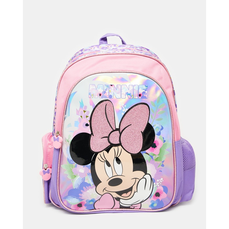 Girls Purple And Pink Minnie Mouse School Backpack (16 Inch)