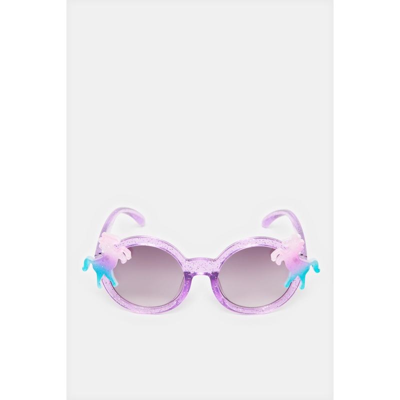 Girls Purple Embellished Sunglasses