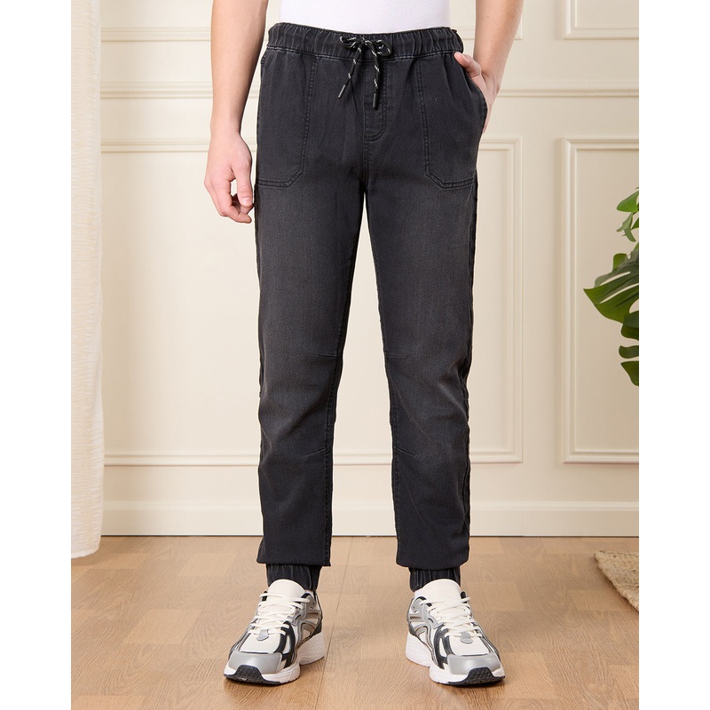 Senior Boys Black Solid Jeans|8-9 Yrs (S)|9-10 Yrs (M)|11-12 Yrs (L)|13-14 Yrs (XL)|15-16 Yrs (XL)