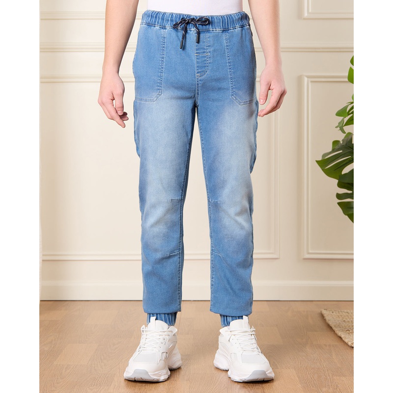 Senior Boys Blue Pull On Joggers