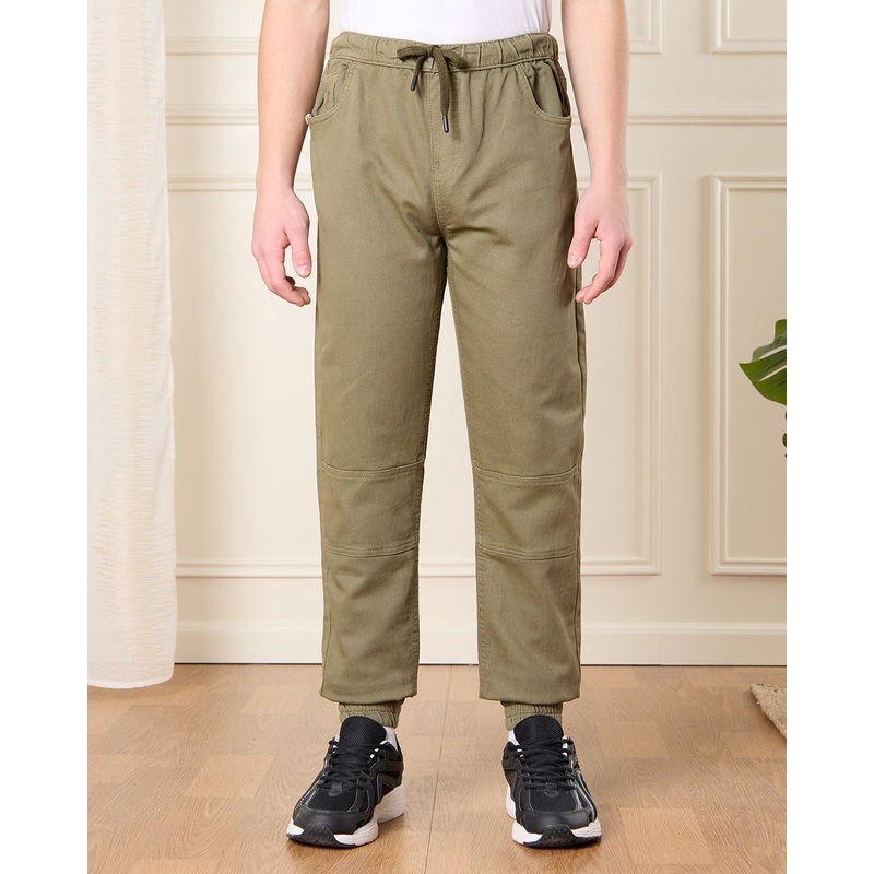 Senior Boys Olive Pull On Joggers