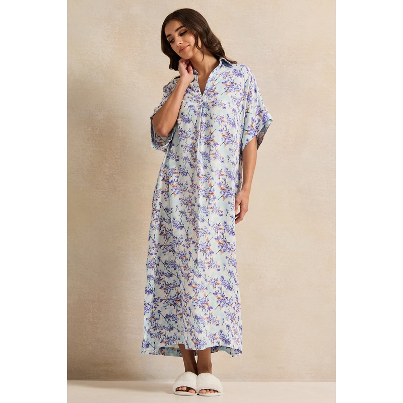 Women Assorted Kaftan Short Sleeves Nightgown