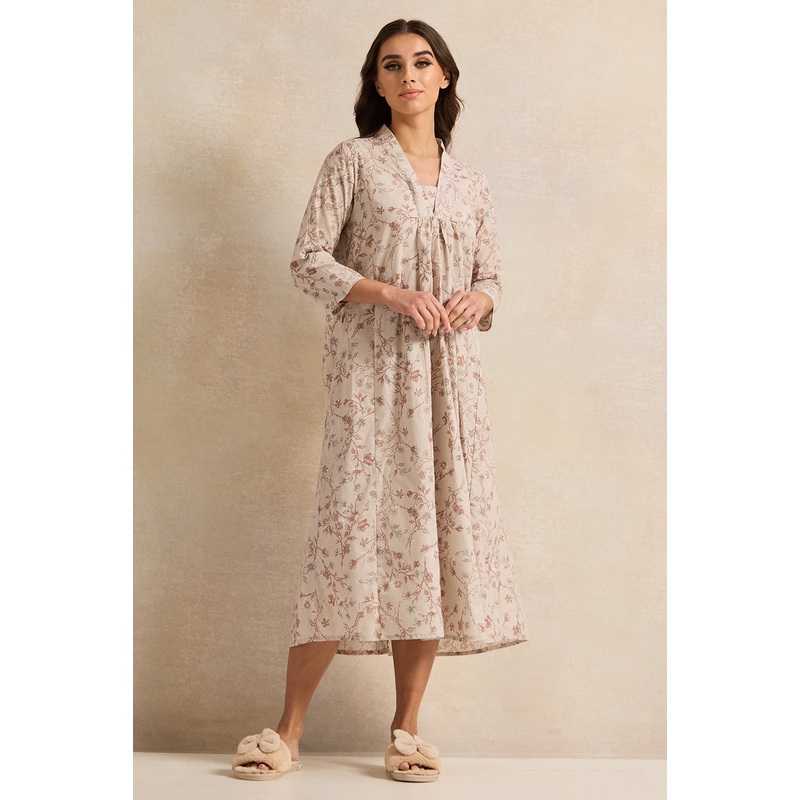 Women Assorted Printed 3/4 Sleeve Nightgown