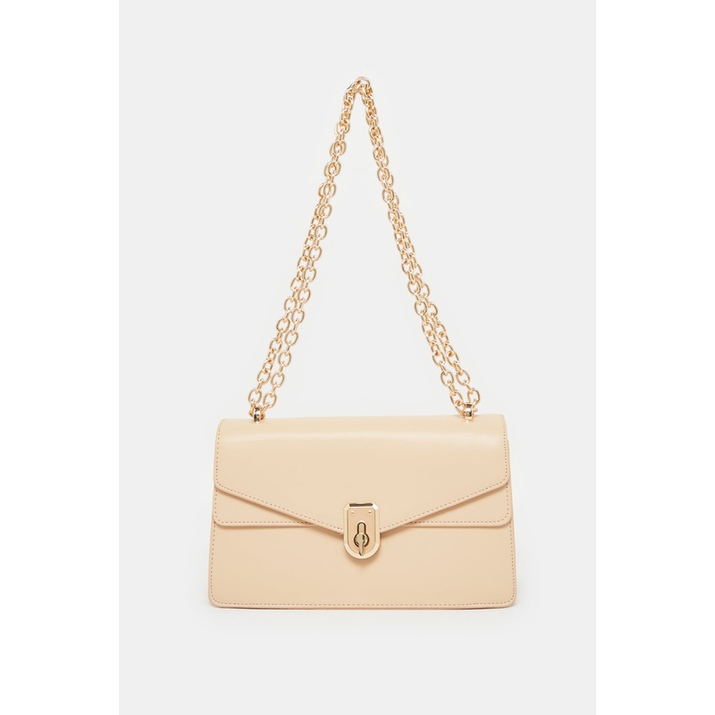 Women Beige Embellished Day Bag