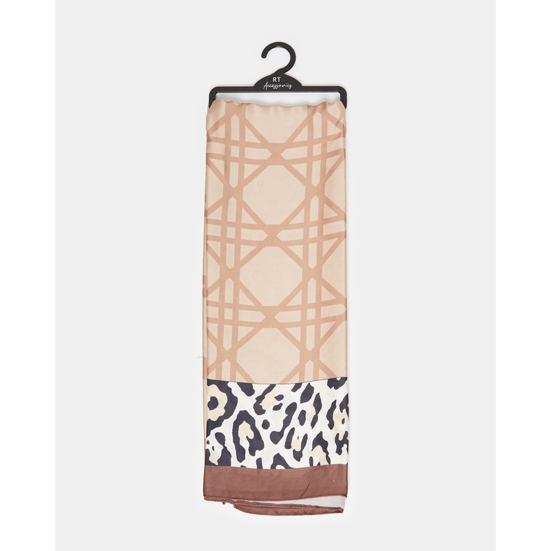 Women Brown Printed Scarf