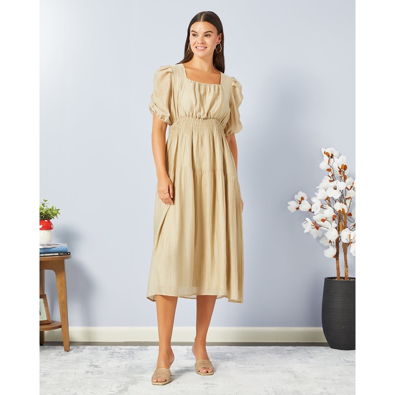Women Dress Beige|Small|Medium|Large|X-Large