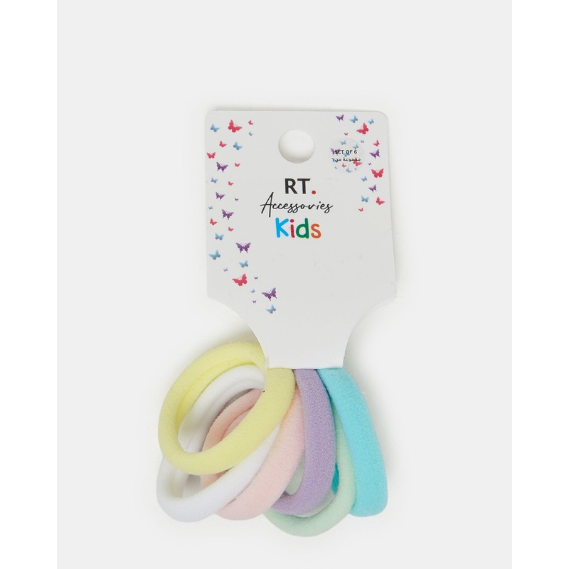 Girls Assorted  Elastic Scrunchy Set (Pack of 6)