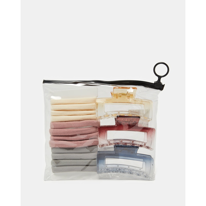 Girls Assorted Hair Claw And Scrunchy Set (Pack of 12)