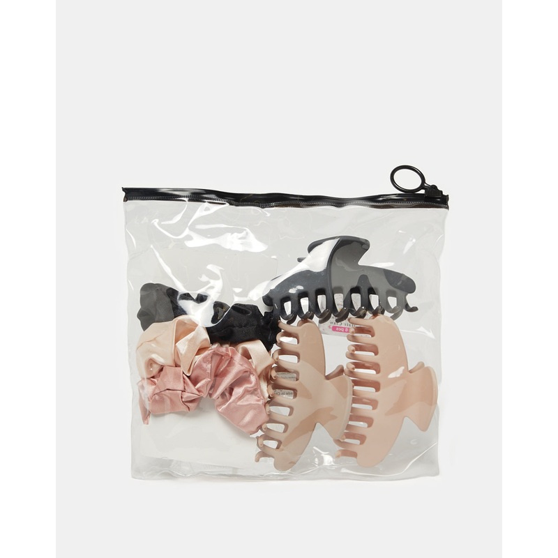 Girls Hair Claw And Scrunchy Set (Pack of 6)