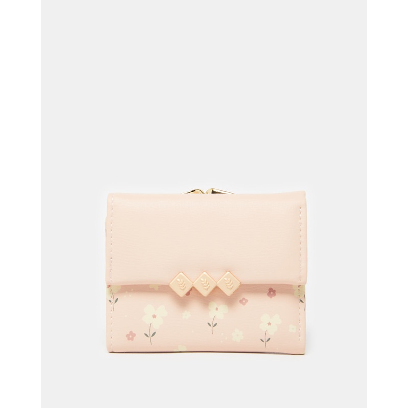 Girls Pink Floral Printed Purse