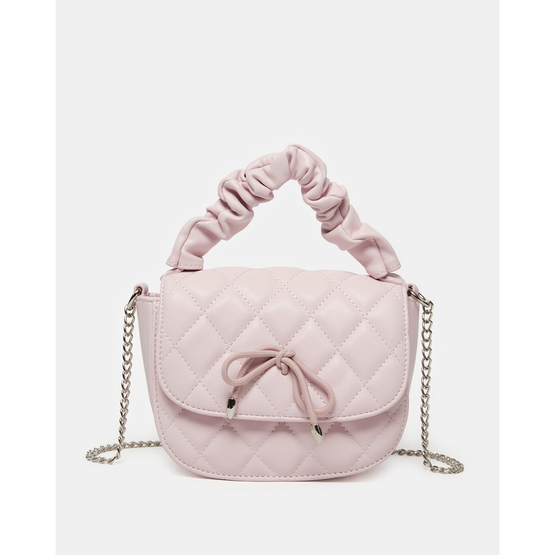 Girls Pink Textured Crossbody Bag