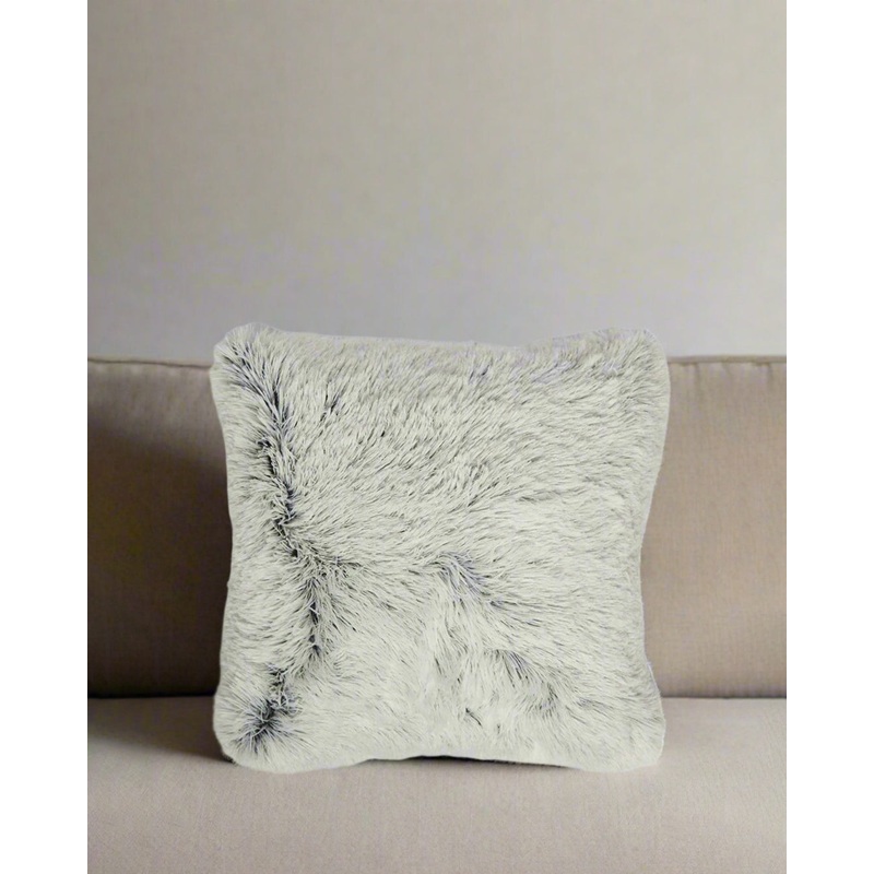 Grey Fur Cushion