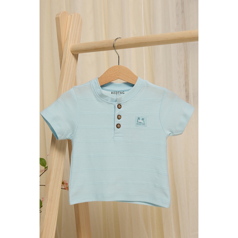 Infant Boys  Blue Jacquard T-shirt