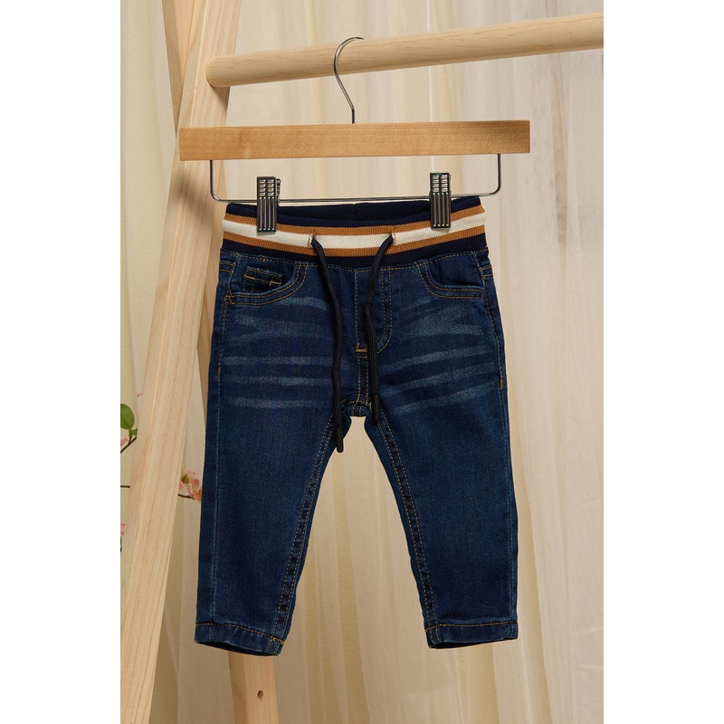 Infant Boys Blue Jeans With Waist Band