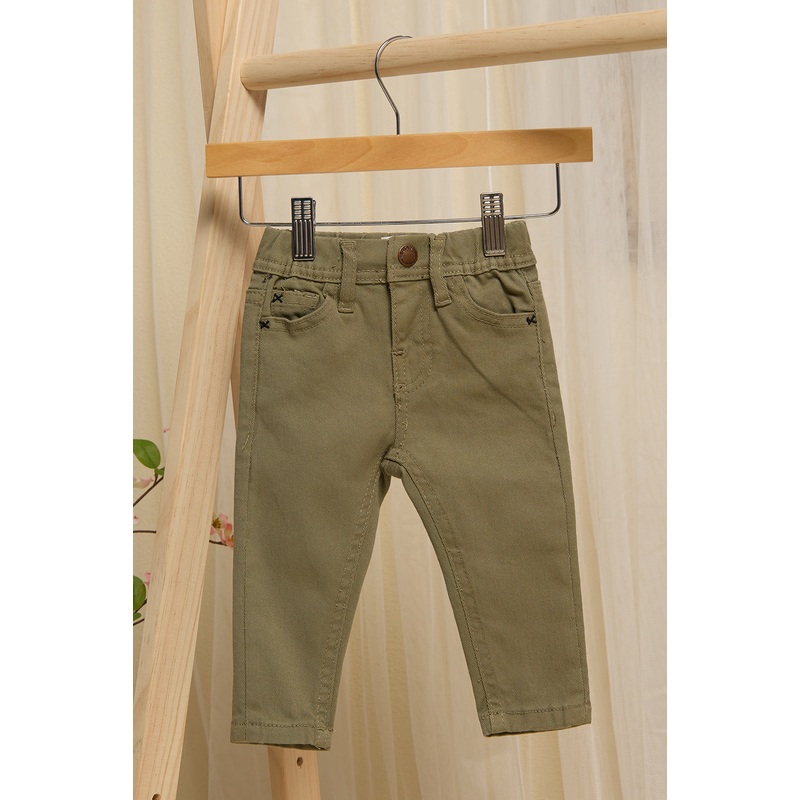 Infant Boys Olive Jeans|3-6 Months|6-12 Months|12-18 Months|18-24 Months