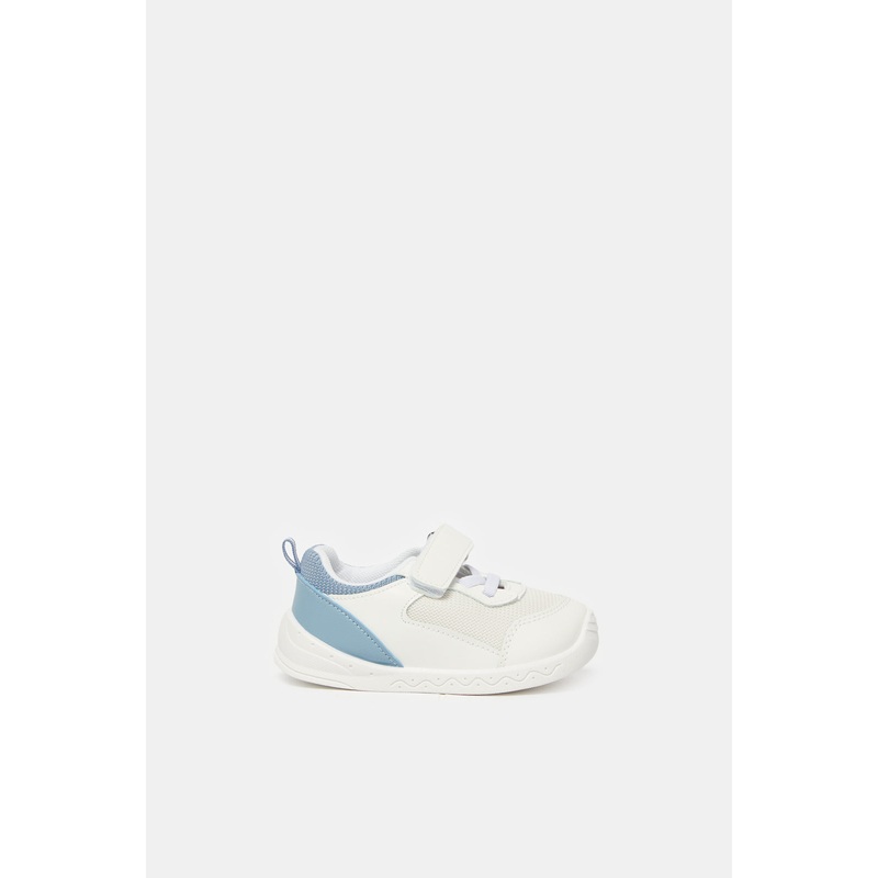 Infant Boys White Colour Block Sneaker