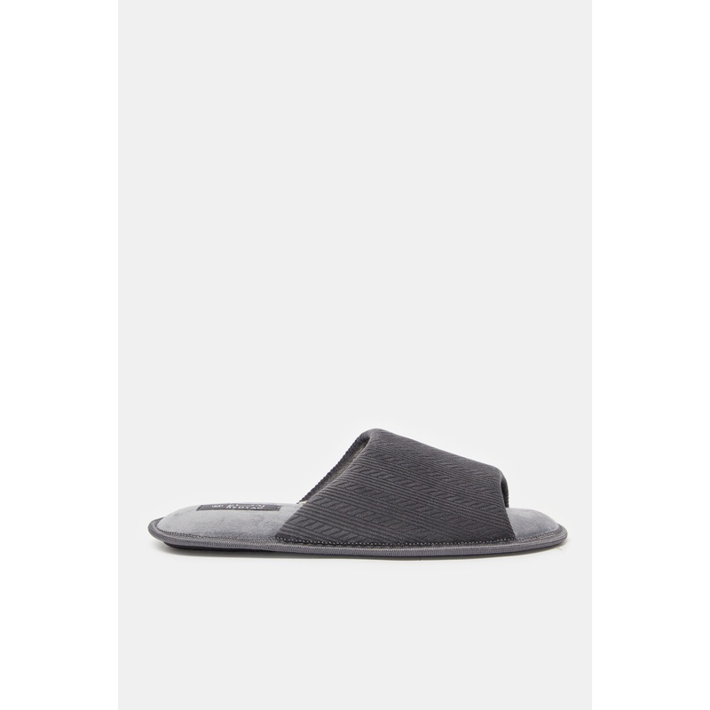 Men Grey Embellished Slippers|Small|Medium|Large