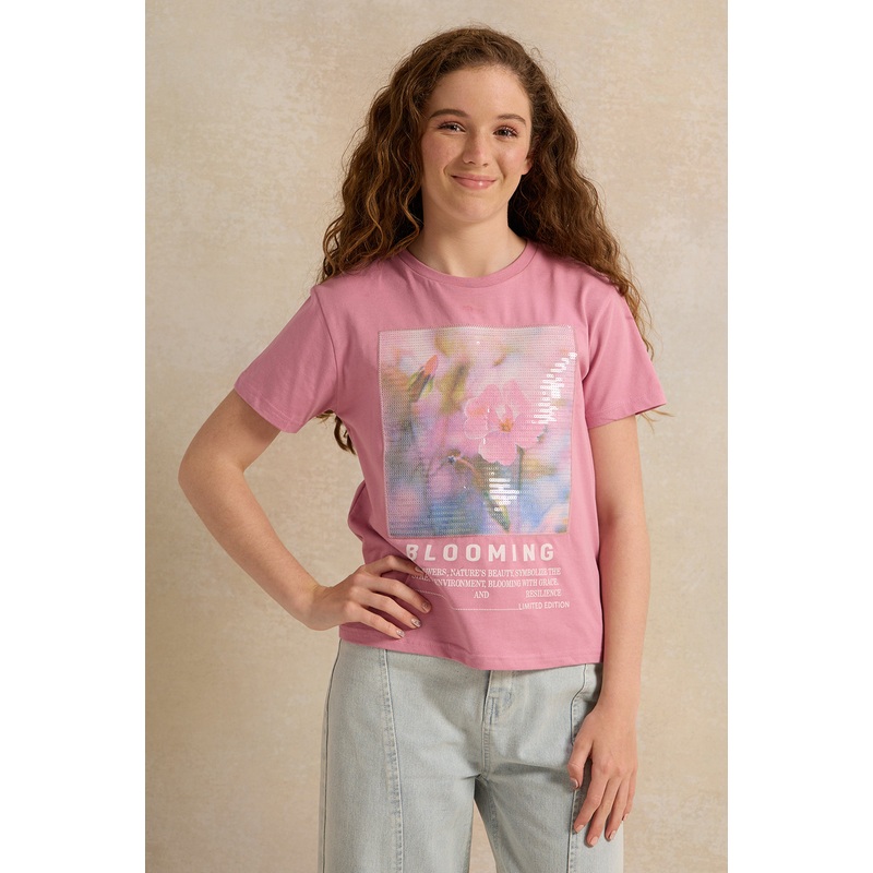 Senior Girls Purple Embellished Top