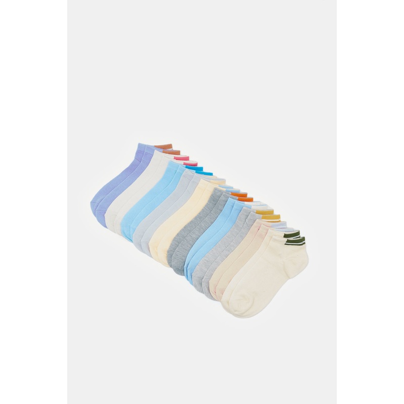Women Assorted Basic Ankle Socks (10 Pairs)