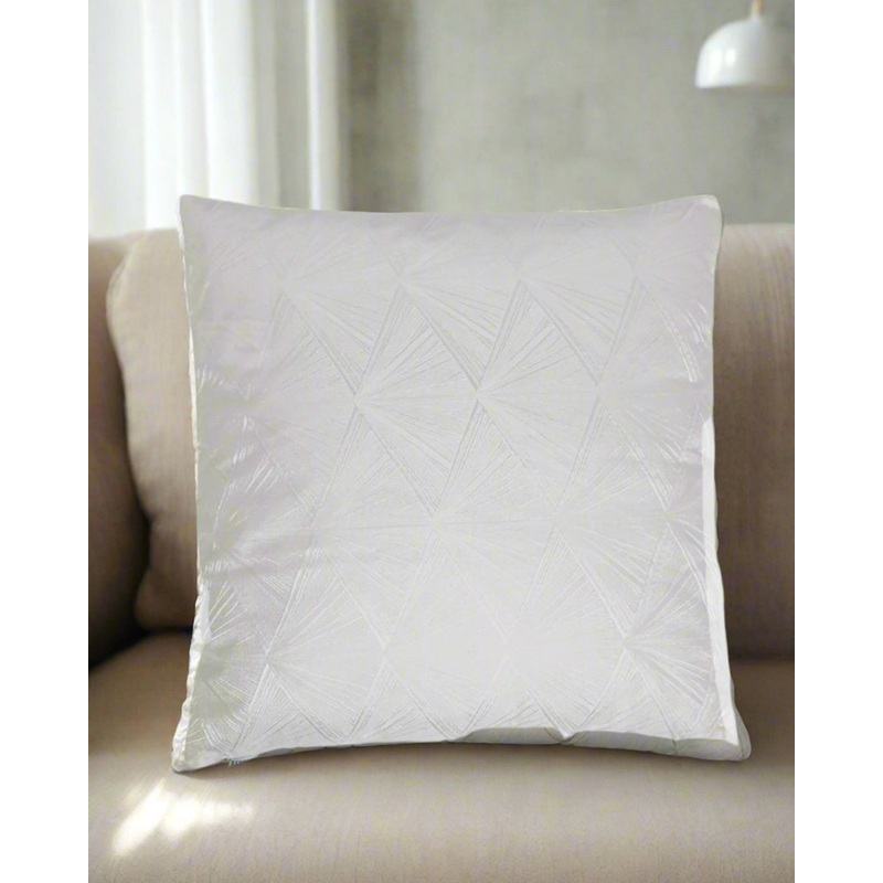 Beige Abstract Printed Cushion