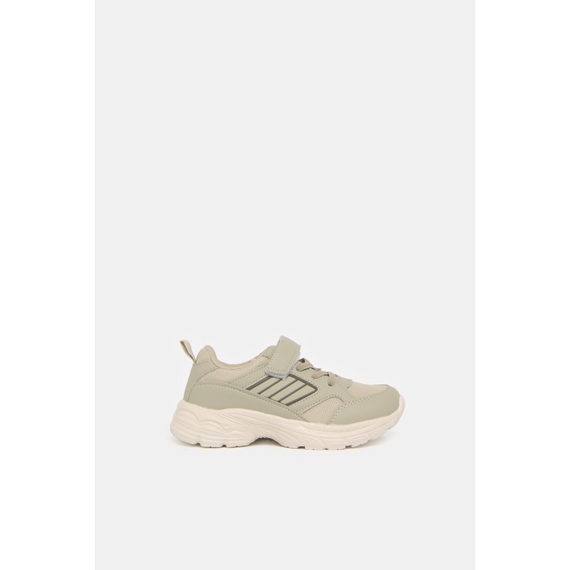 Boys Beige Rubber Chunky Sneakers