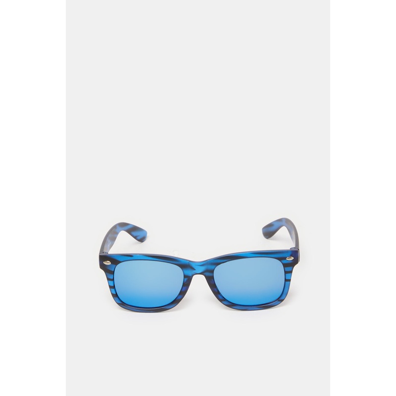 Boys Blue Printed Wayfarer Sunglasses