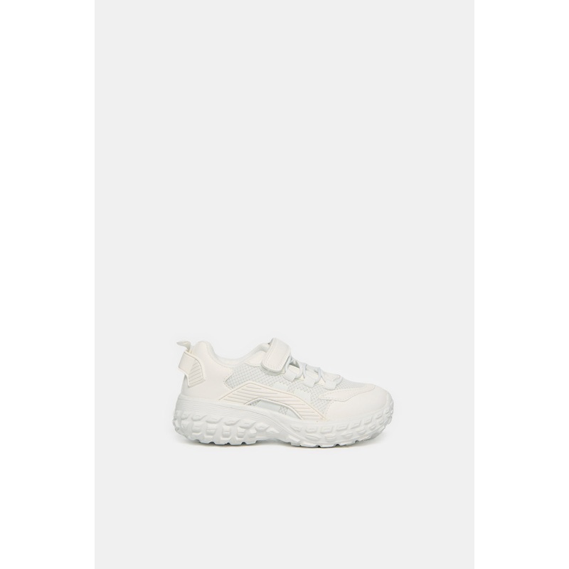 Boys White Material Chunky Sneakers