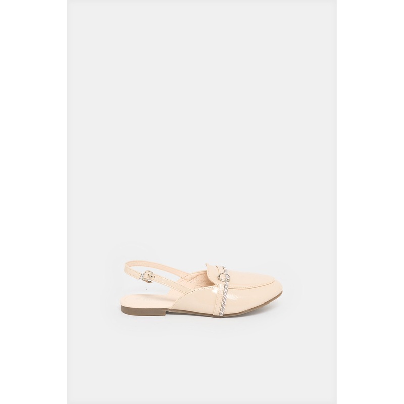 Girls Cream Embellished Mule|EU30|EU31|EU32|EU33|EU34|EU35|EU36