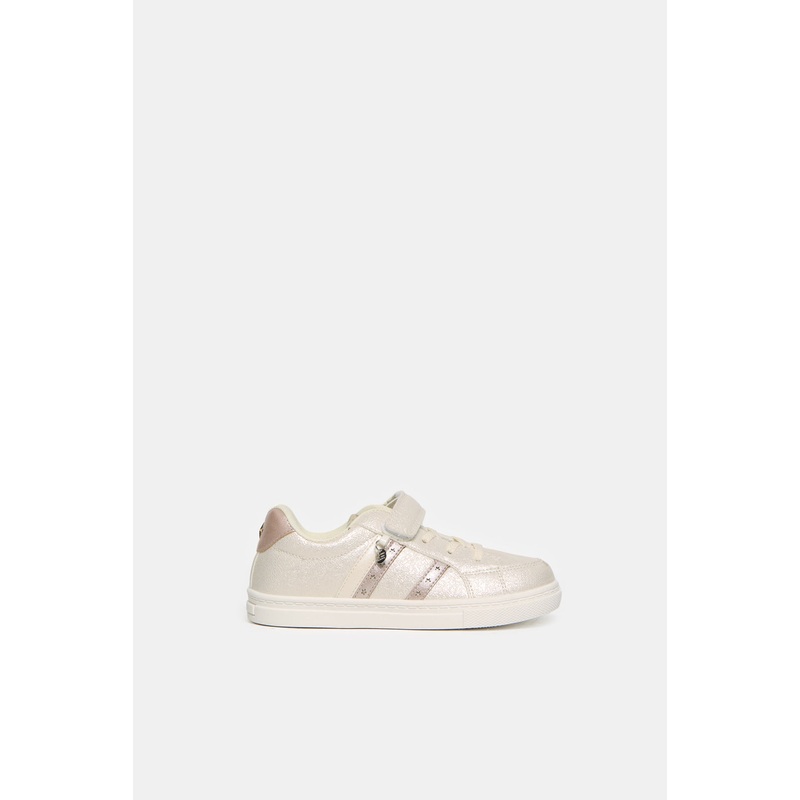 Girls Cream Velcro Sneakers|EU25|EU26|EU27|EU28|EU29|EU30