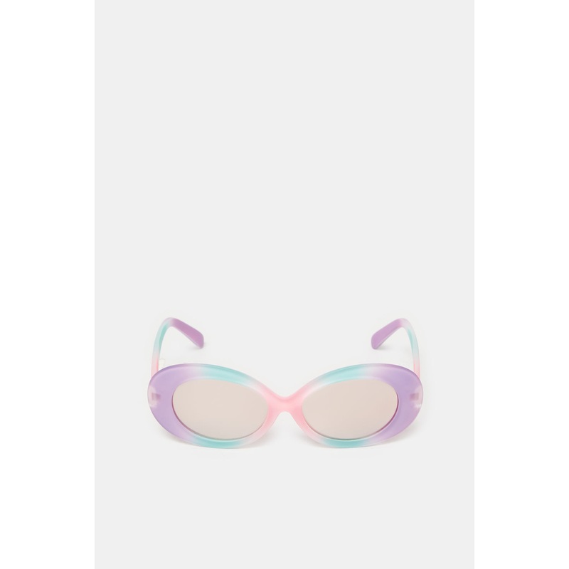 Girls Multicolour Cat Eye Printed Sunglasses
